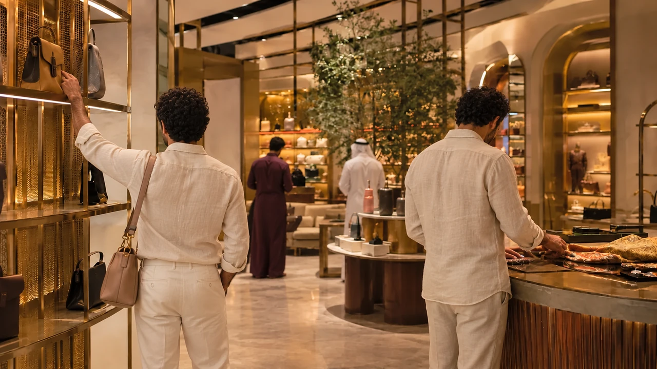 Visitors enjoying the atmosphere in a store