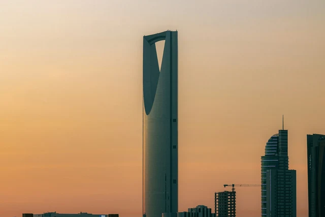 Riyadh skyline with the distinctive Kingdom Centre tower